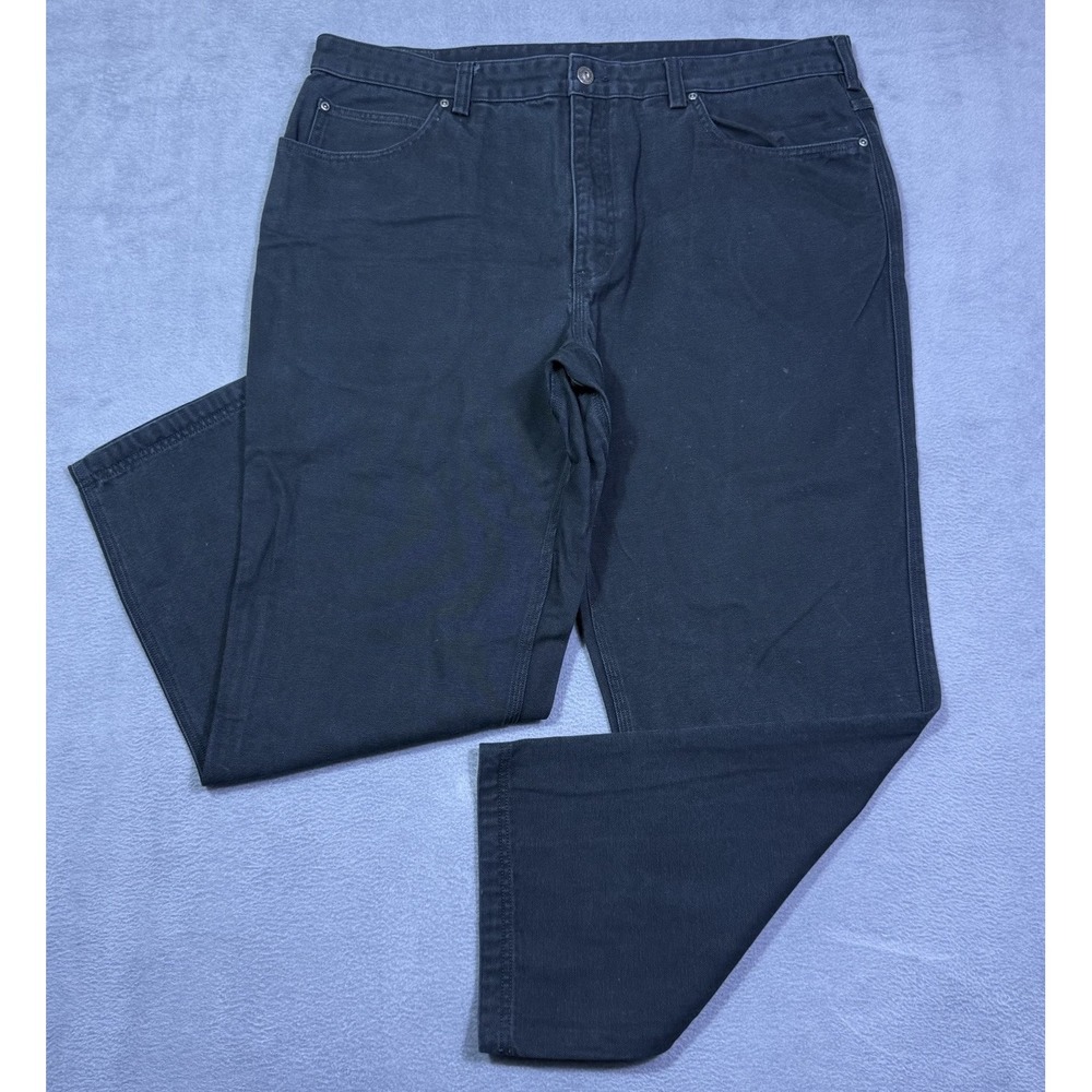 Duluth Trading Pants Mens 40x30 Black Bonded Canvas Workwear Garage Normcore